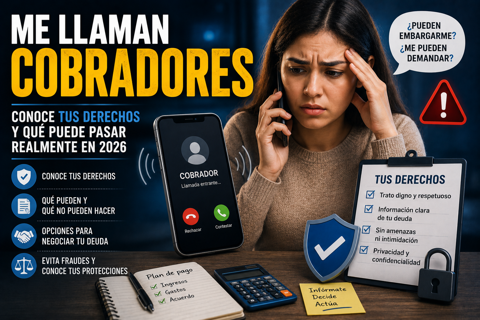 Me llaman cobradores todos los días: conoce tus derechos y qué puede pasar realmente en 2026